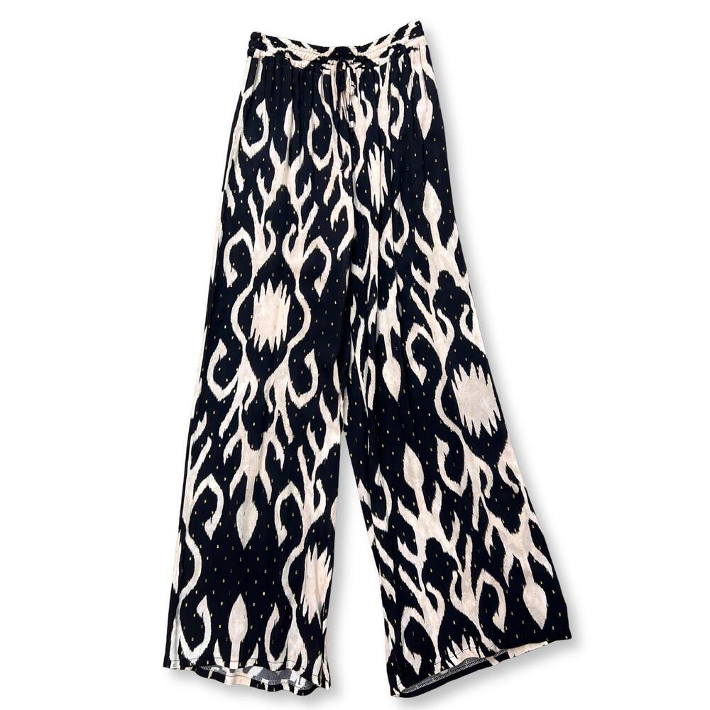 NEW SCANDAL ITALY women's babylon wide leg pant in black